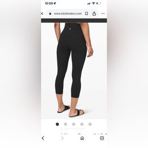 Lululemon Align Crop 21" *Cool black size 6